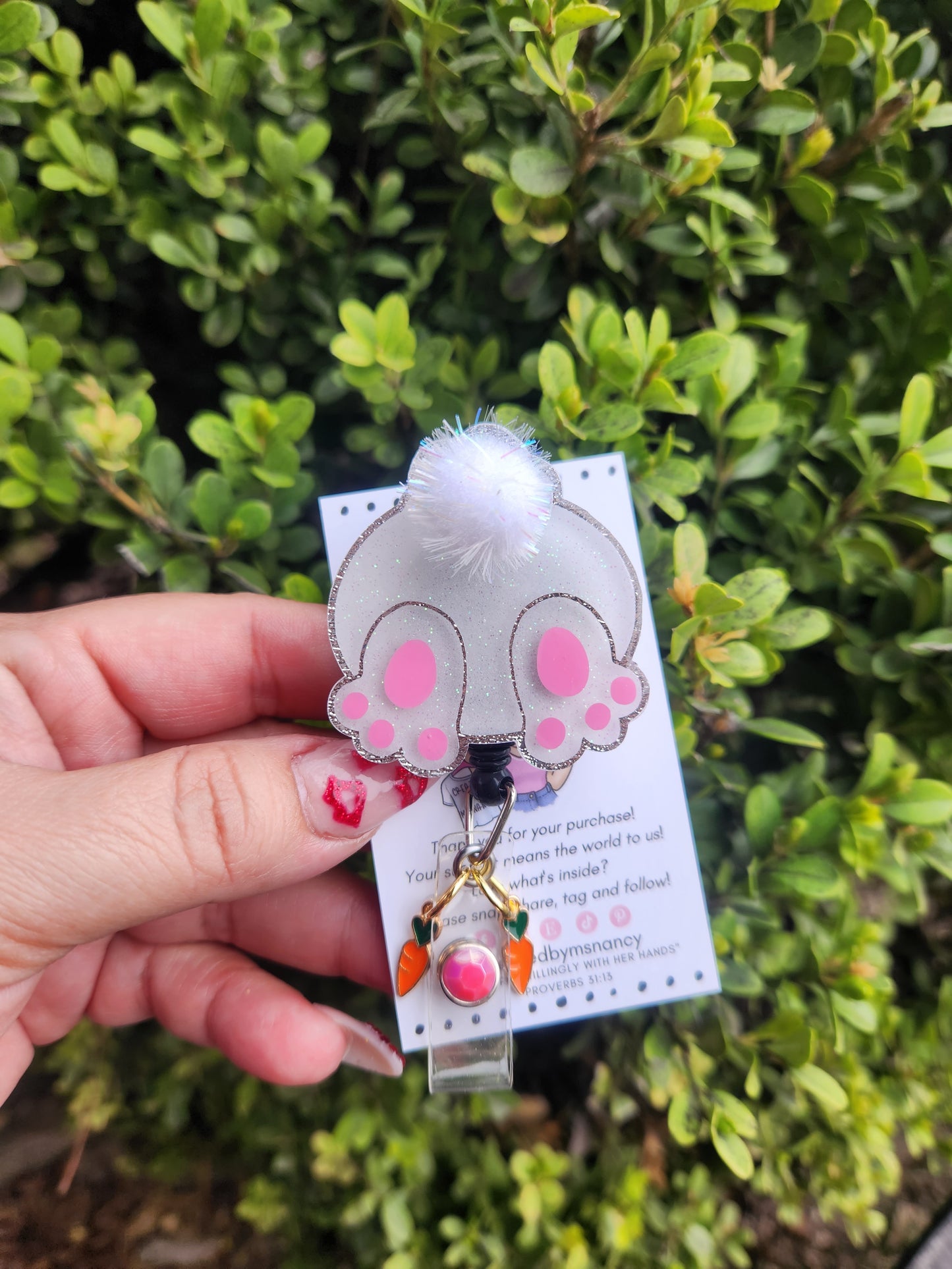 Bunny Butt Badge Reel
