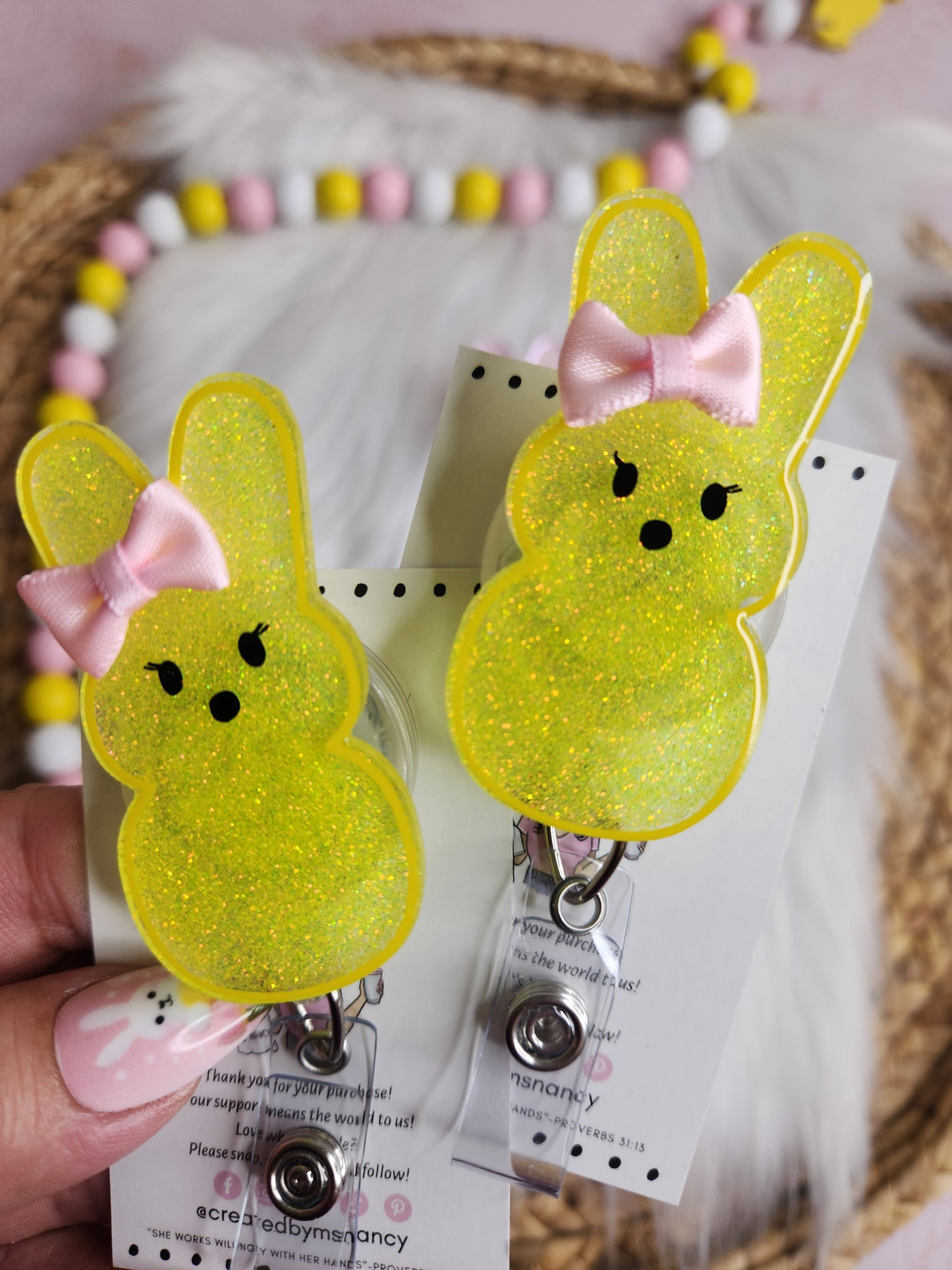 Pastel Peep Badge Reel