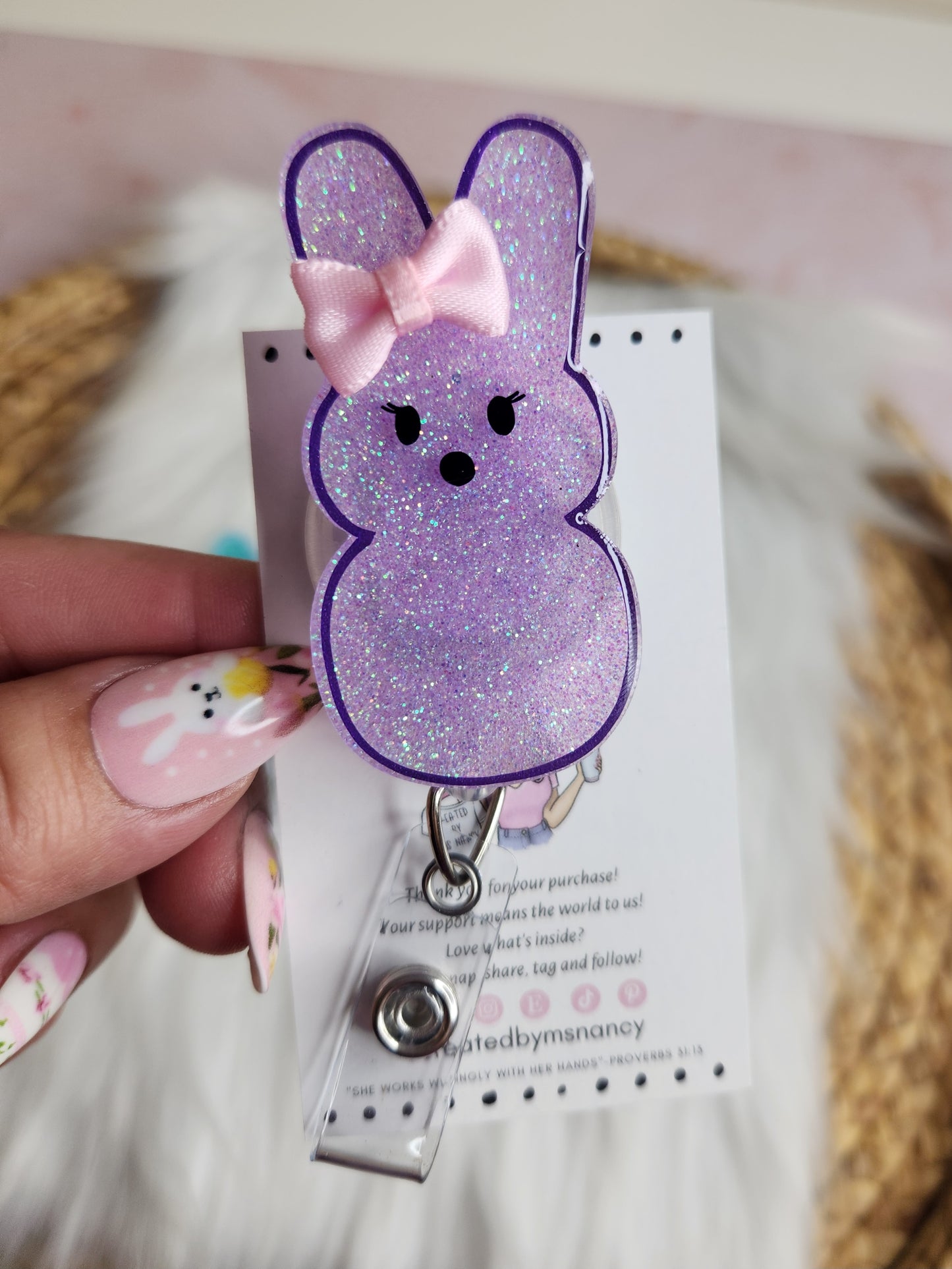 Pastel Peep Badge Reel