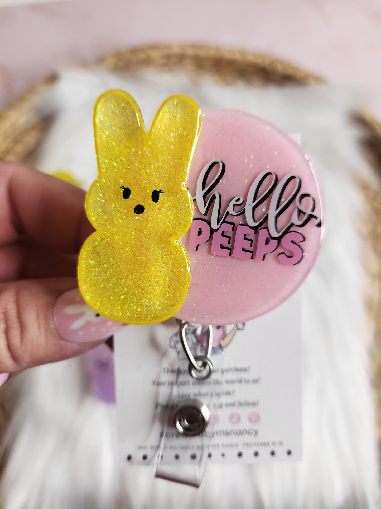 Hello Peeps Badge Reel