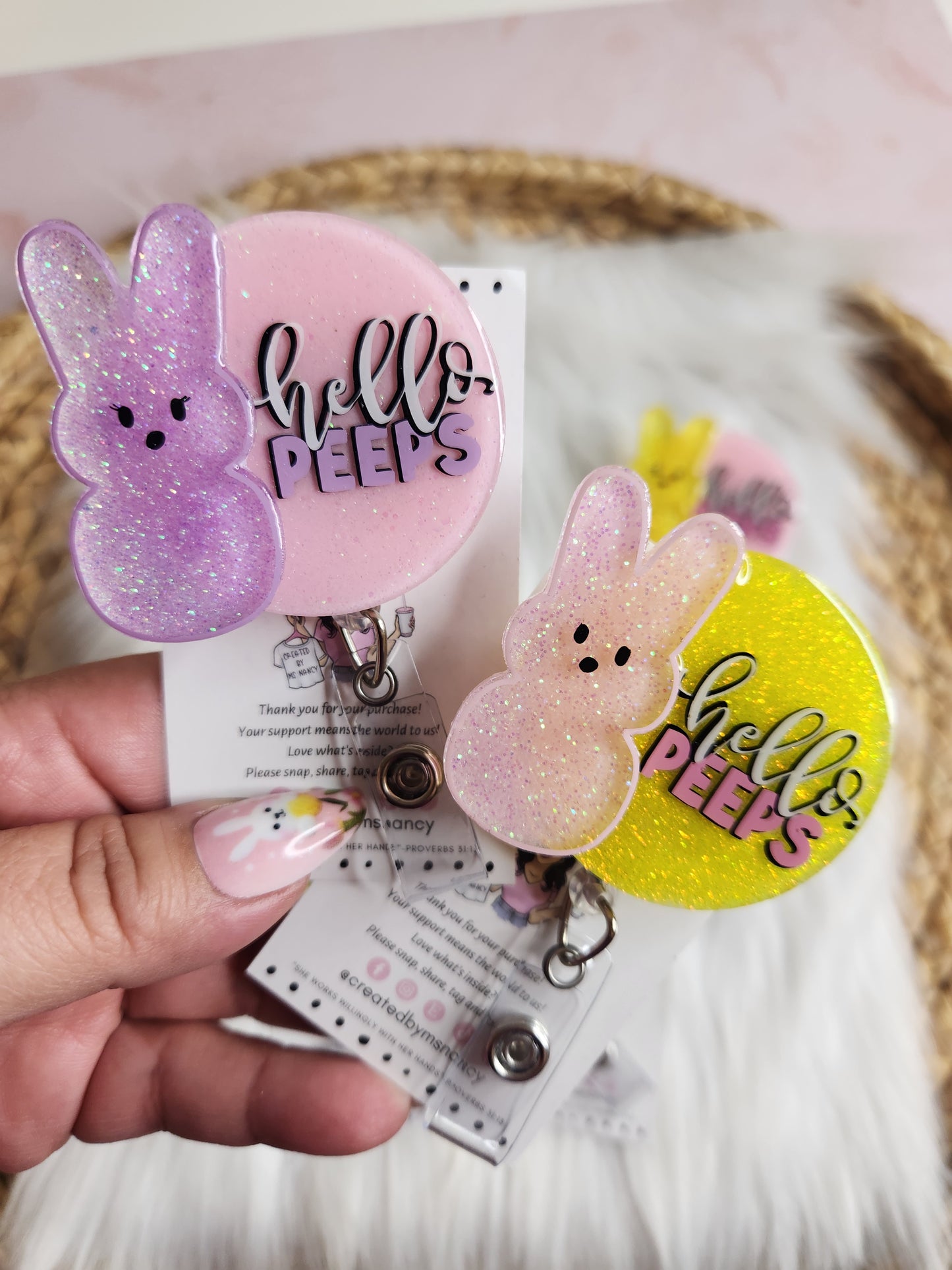 Hello Peeps Badge Reel