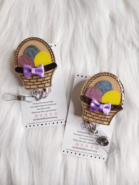 Easter Basket Badge Reel