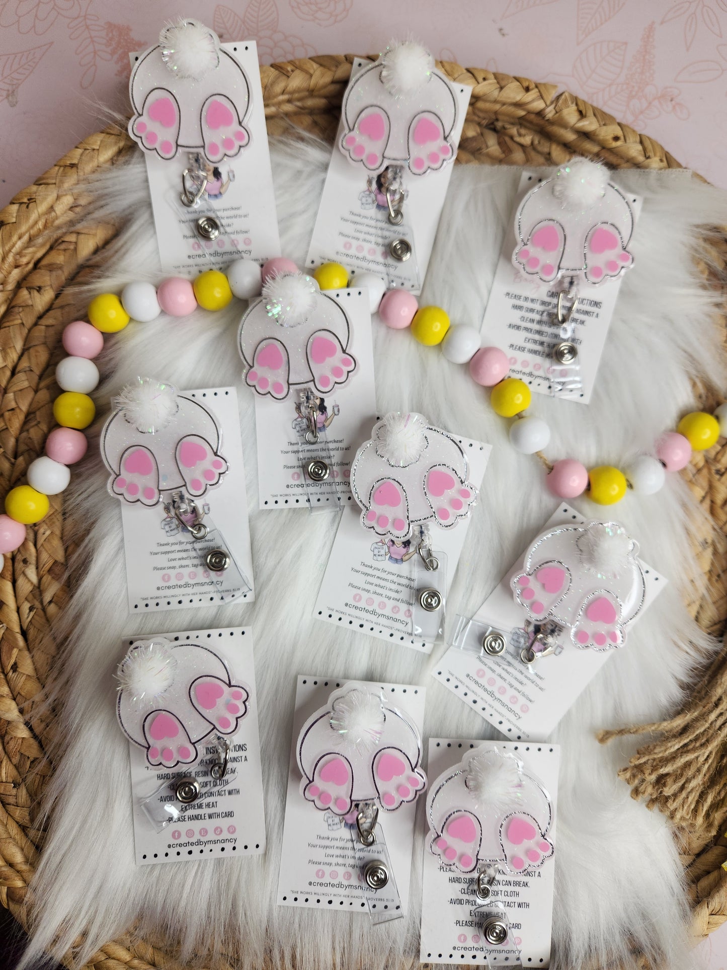 Bunny Butt Badge Reel