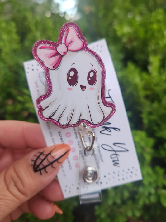 Ghost Girl Pink Bow