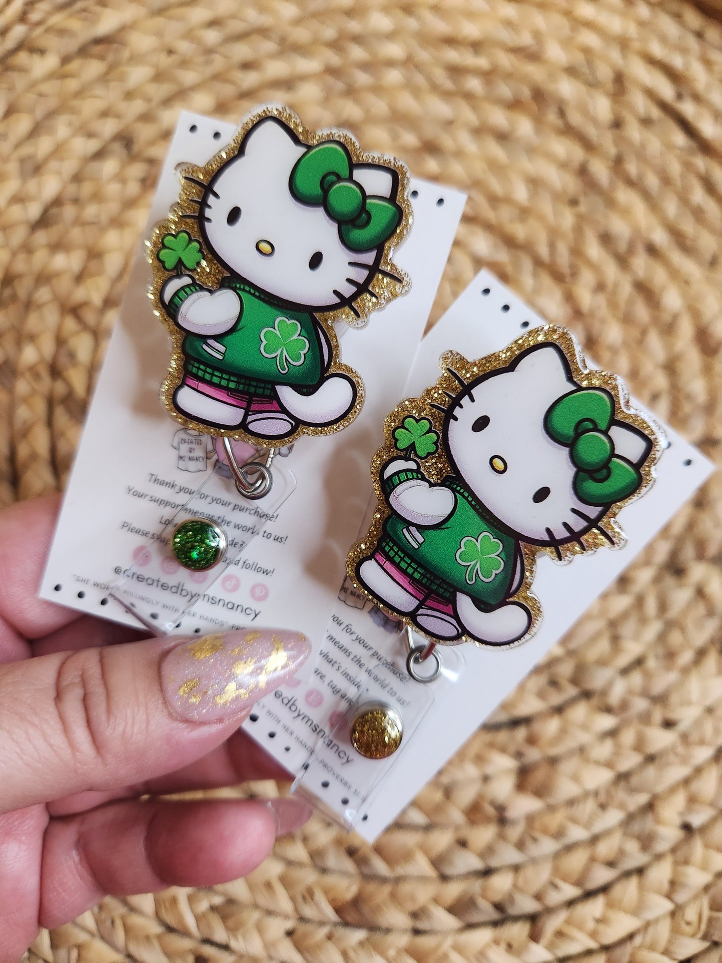 Clover Kitty Badge Reel