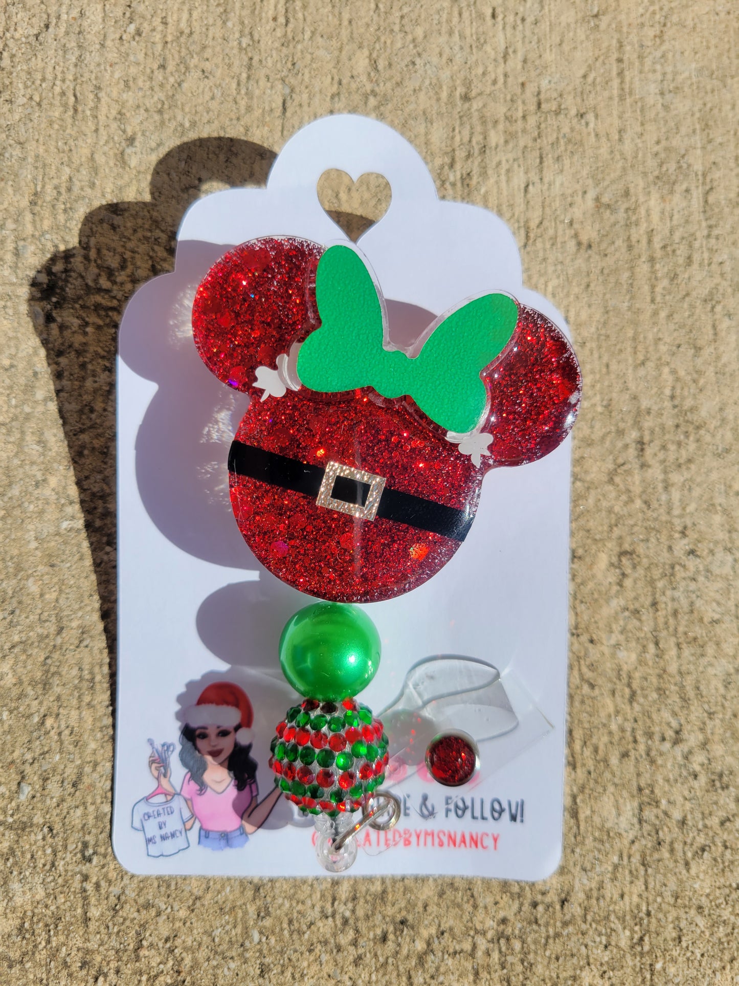 Santa Mouse Girl Badge Reel