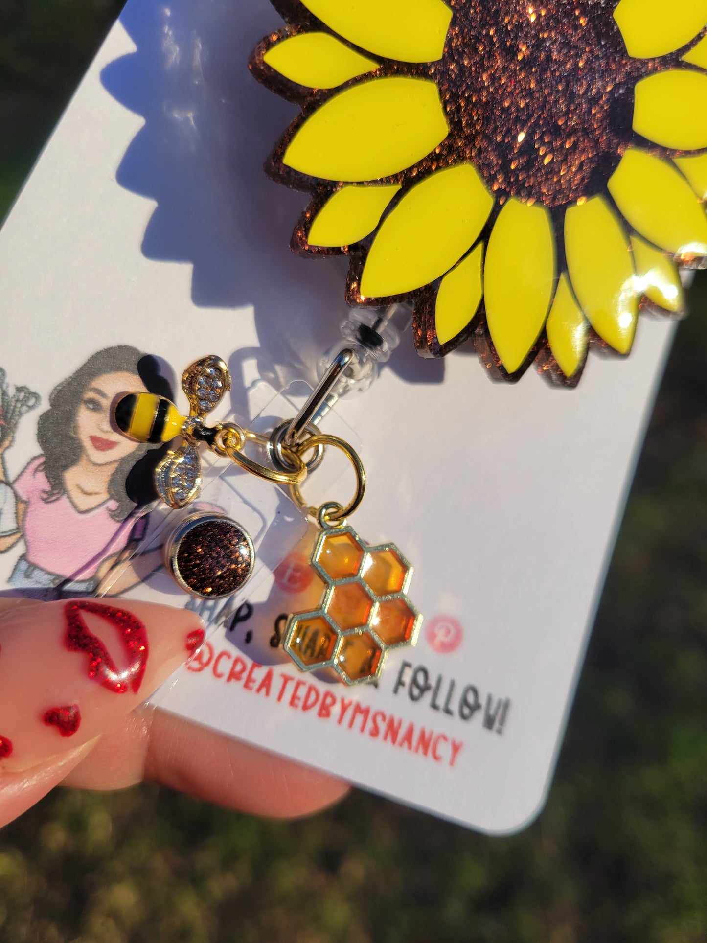 Sunflower Badge Reel