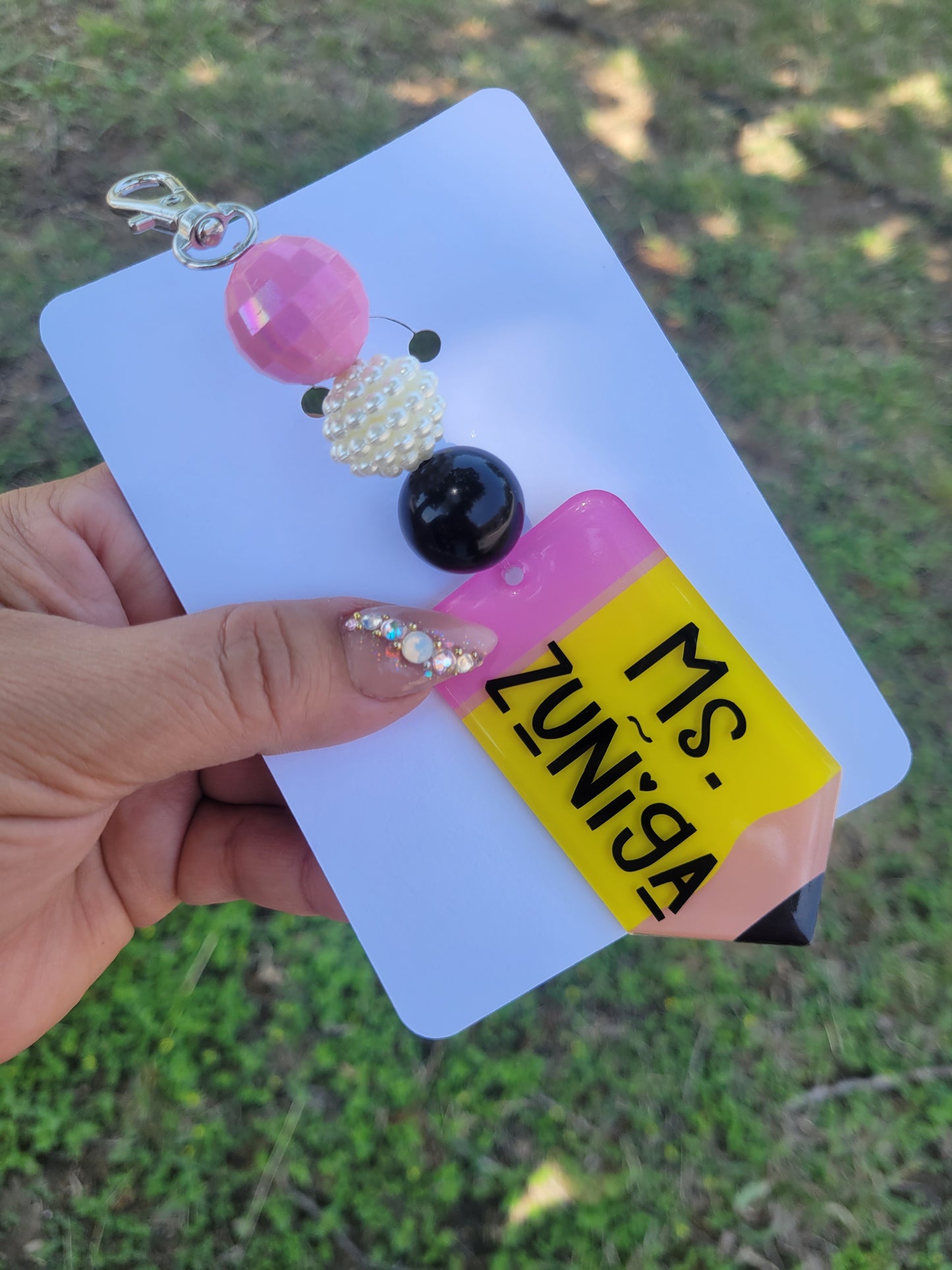 Teacher Pencil Keychain