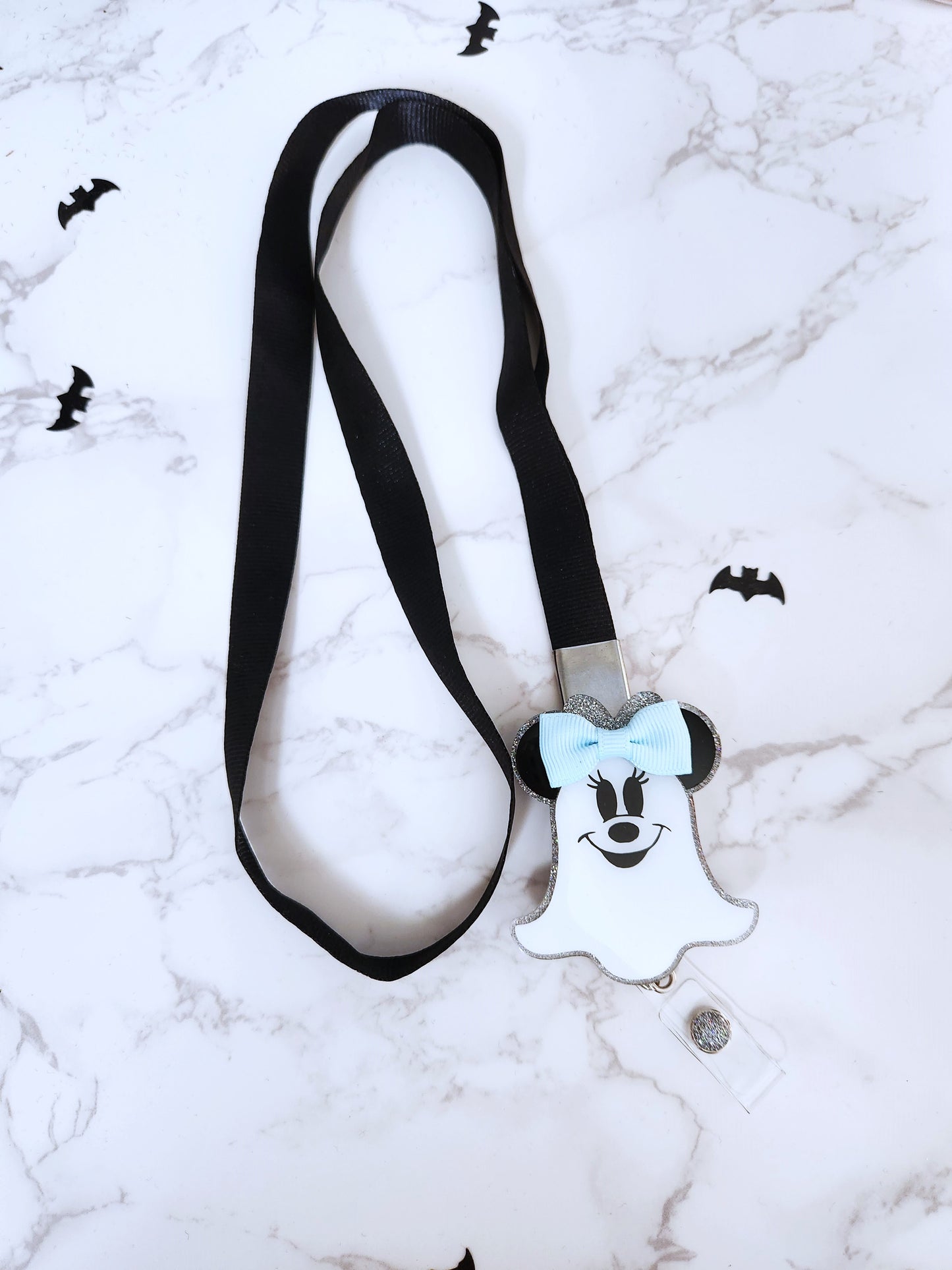 Minnie Ghost Inspired Badge Reel