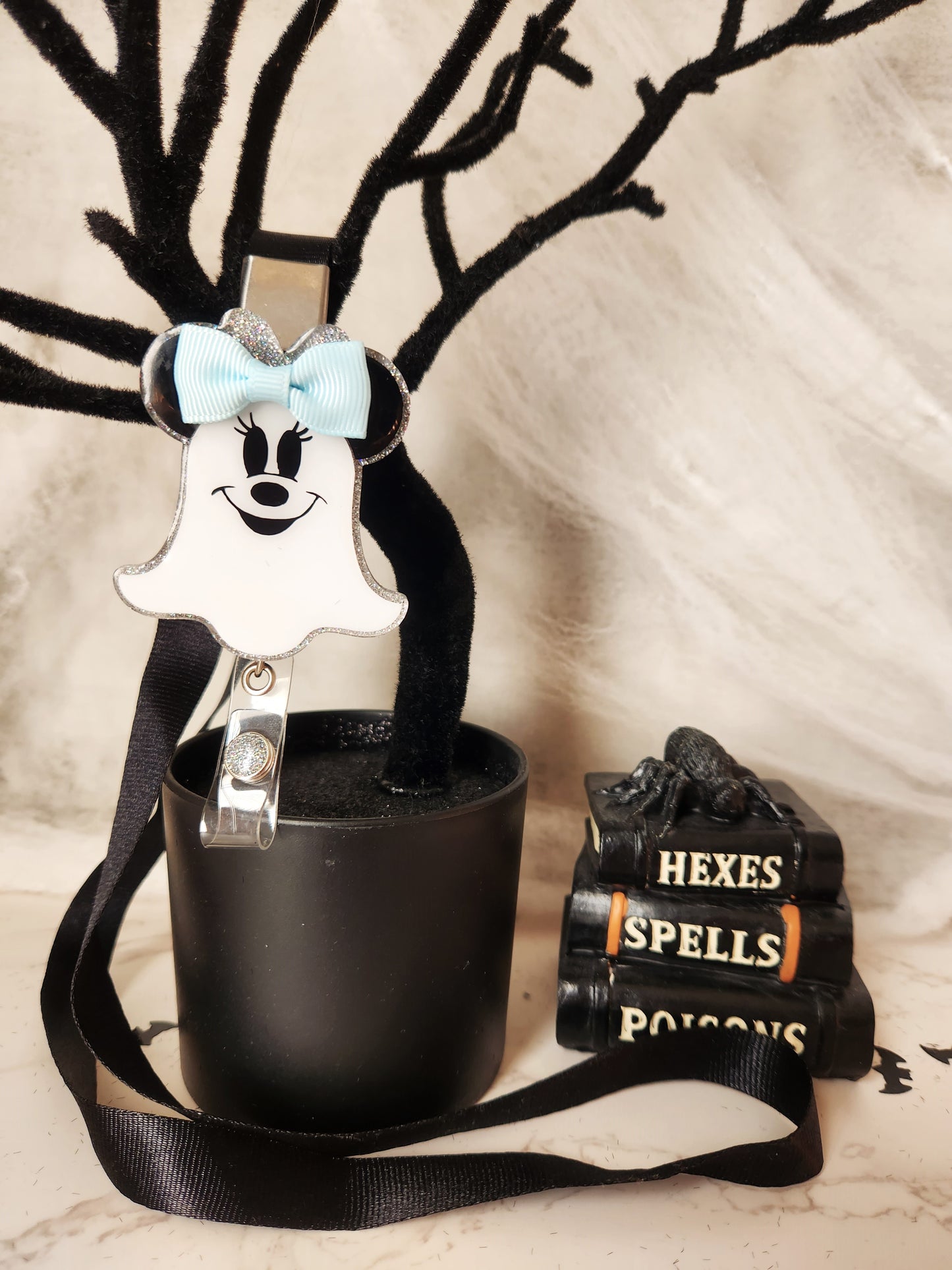 Minnie Ghost Inspired Badge Reel