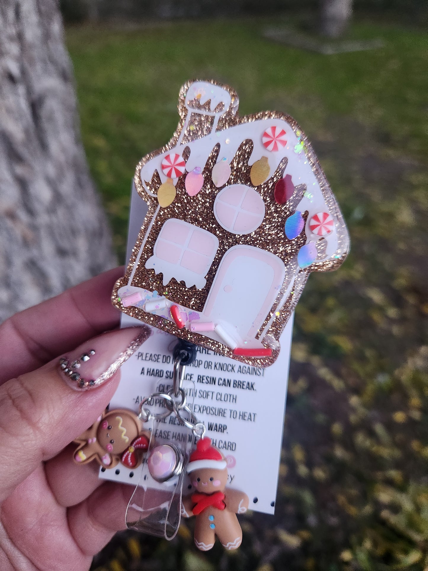 Pastel Gingerbread House Badge Reel