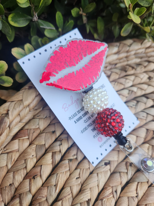 Lips Badge Reel