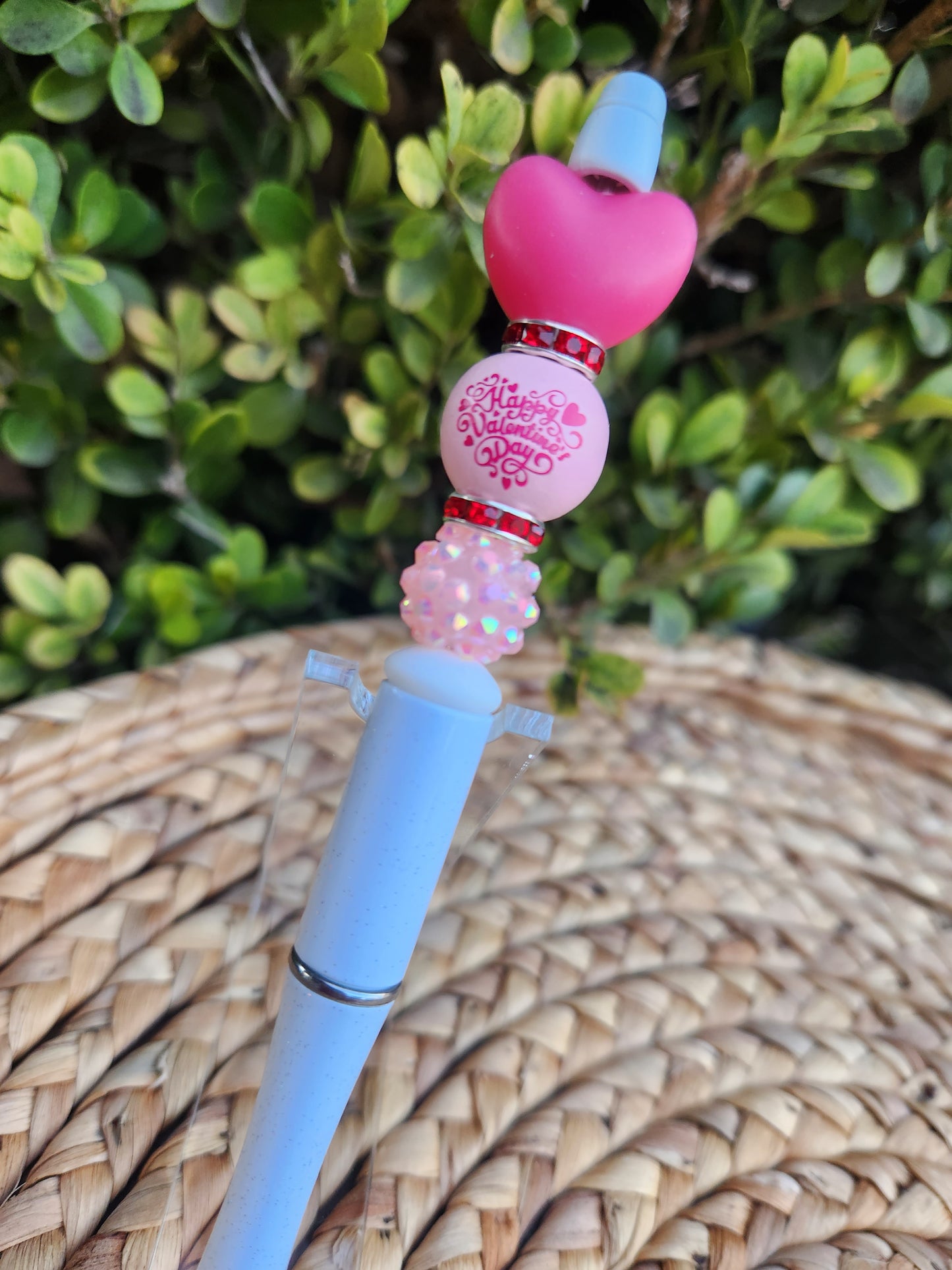 Valentine Heart Beaded Pens