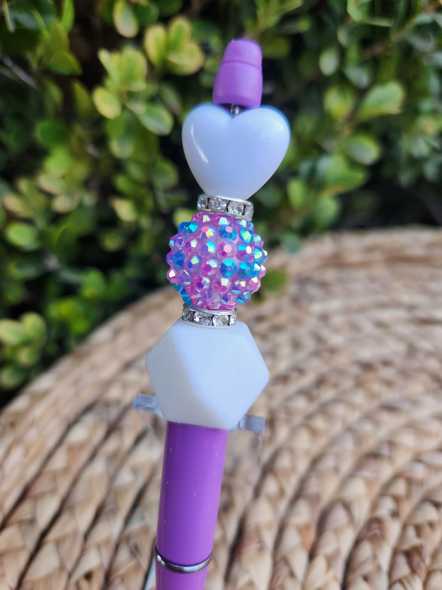 Valentine Heart Beaded Pens