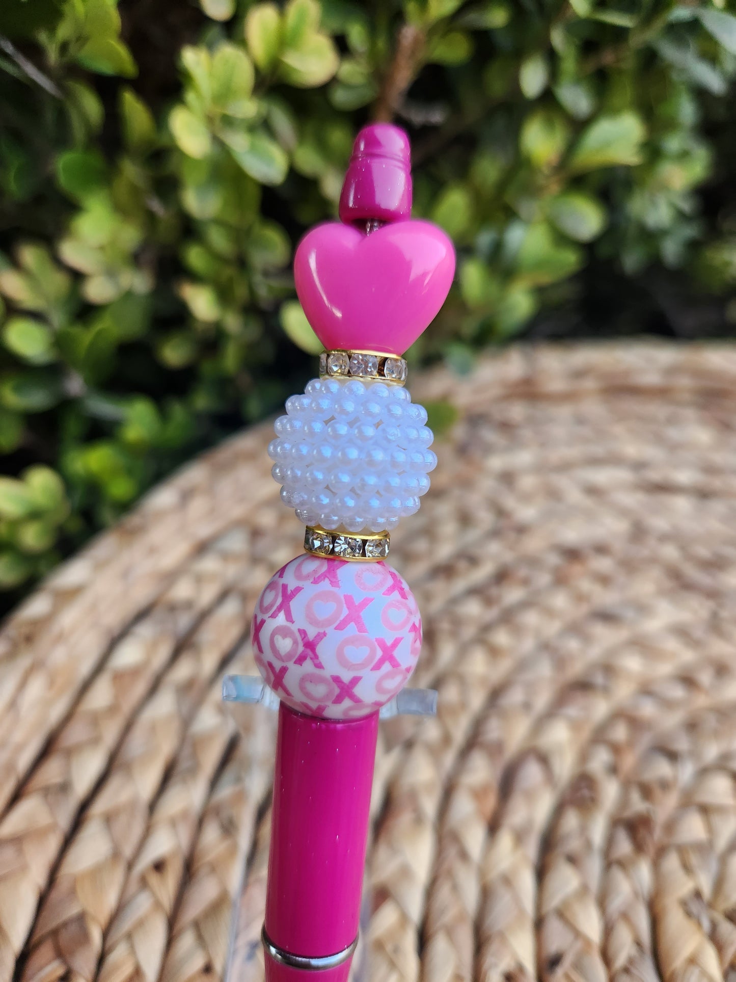 Valentine Heart Beaded Pens