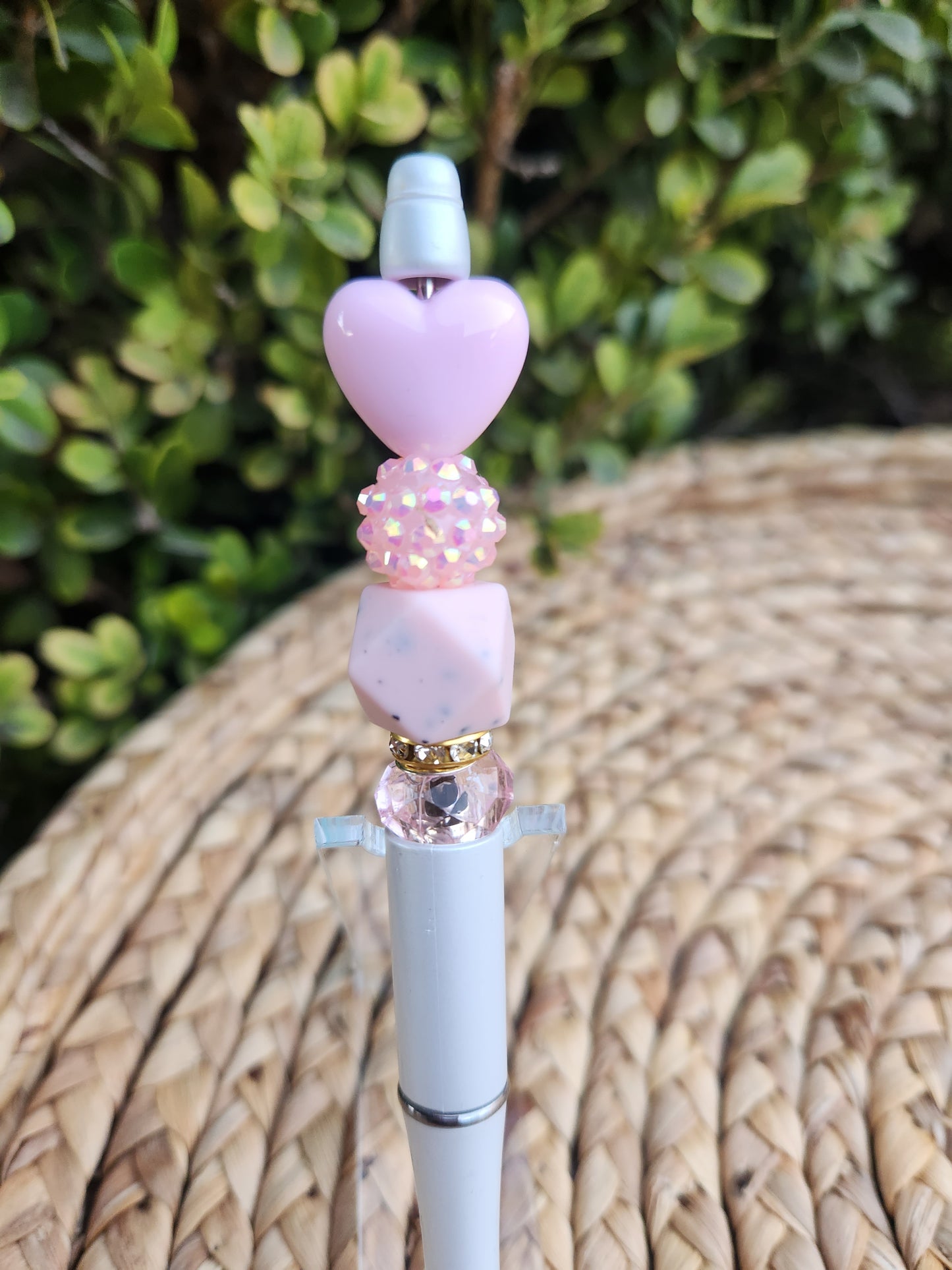 Valentine Heart Beaded Pens