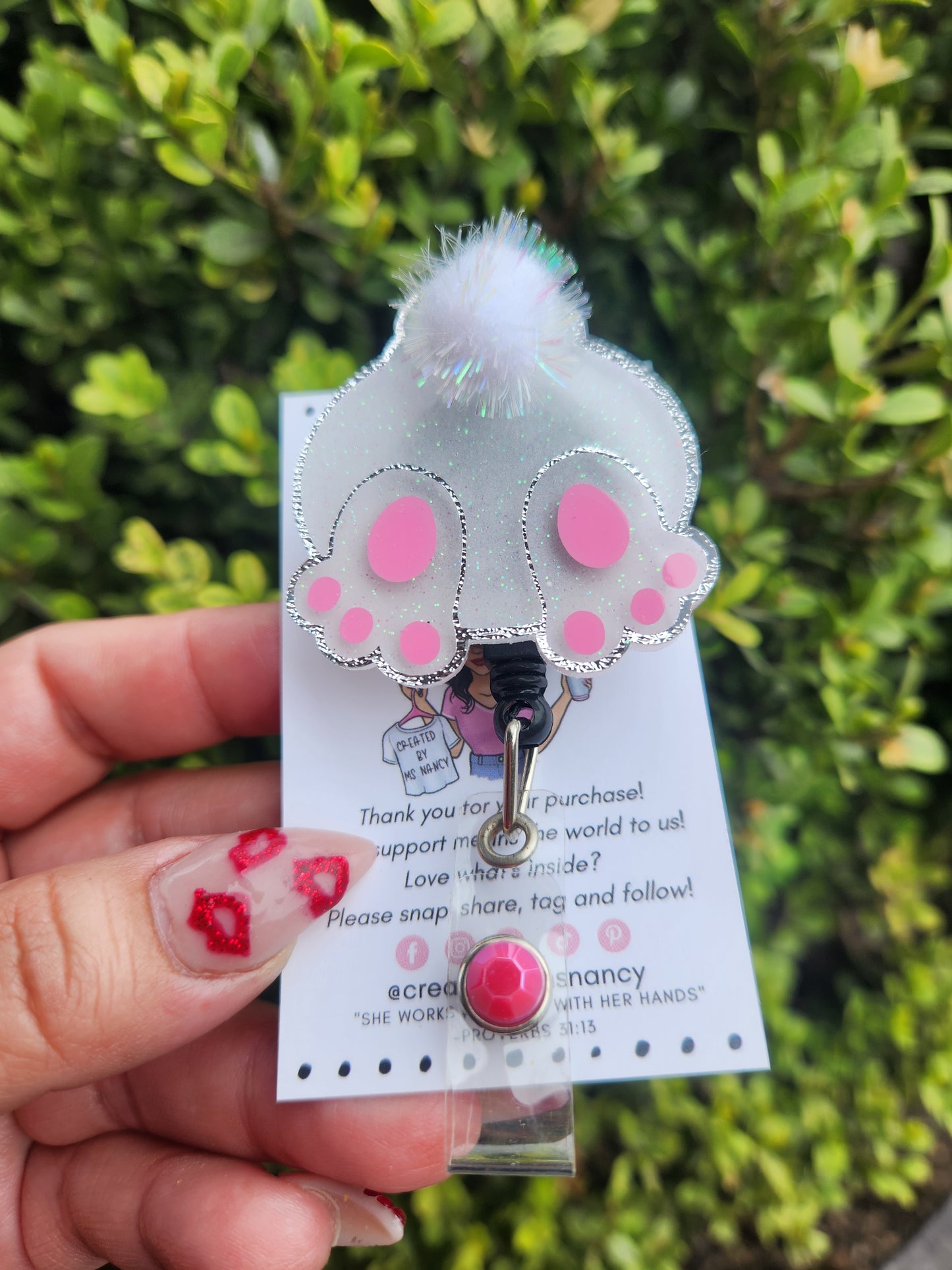 Bunny Butt Badge Reel