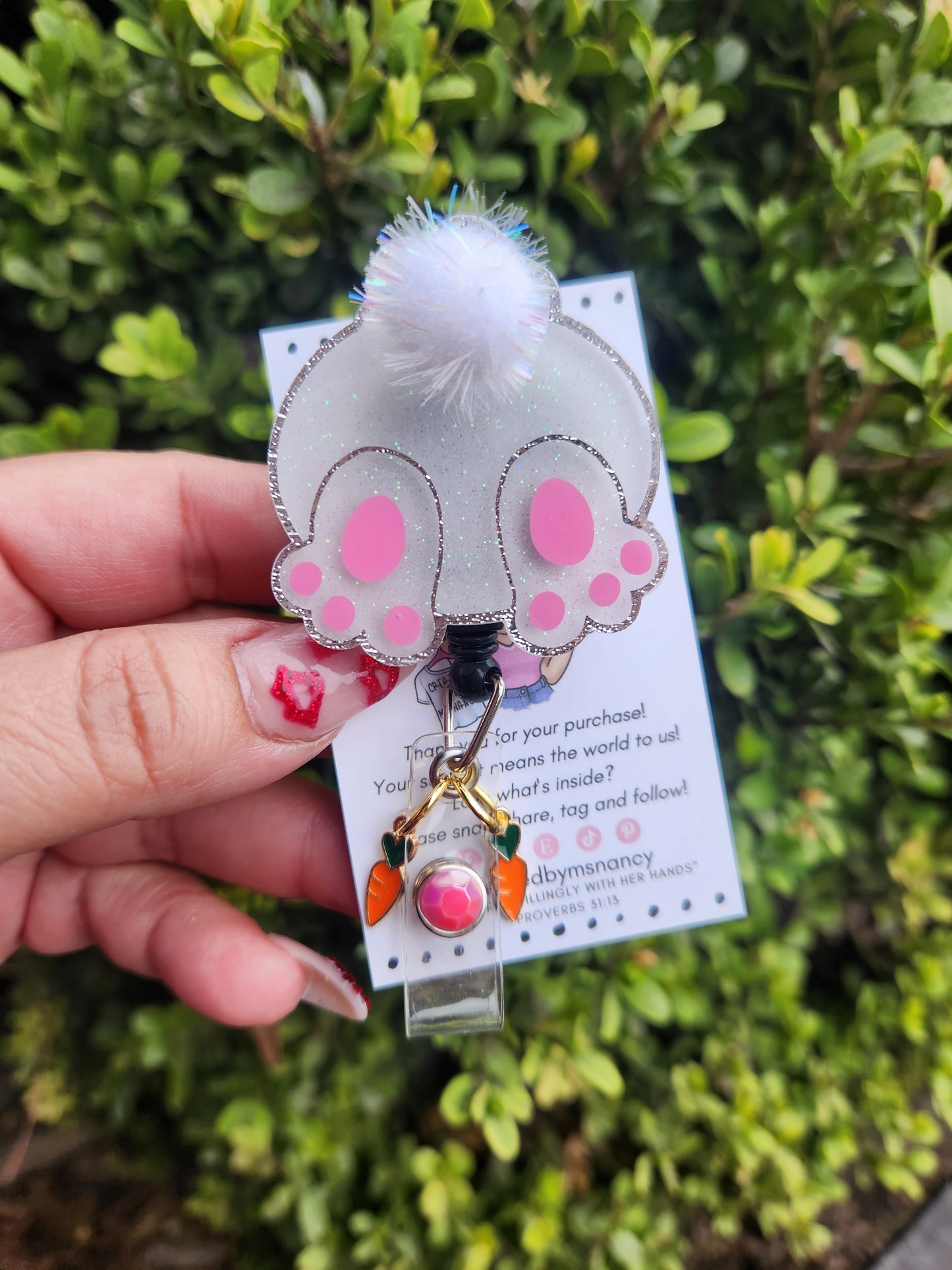 Bunny Butt Badge Reel