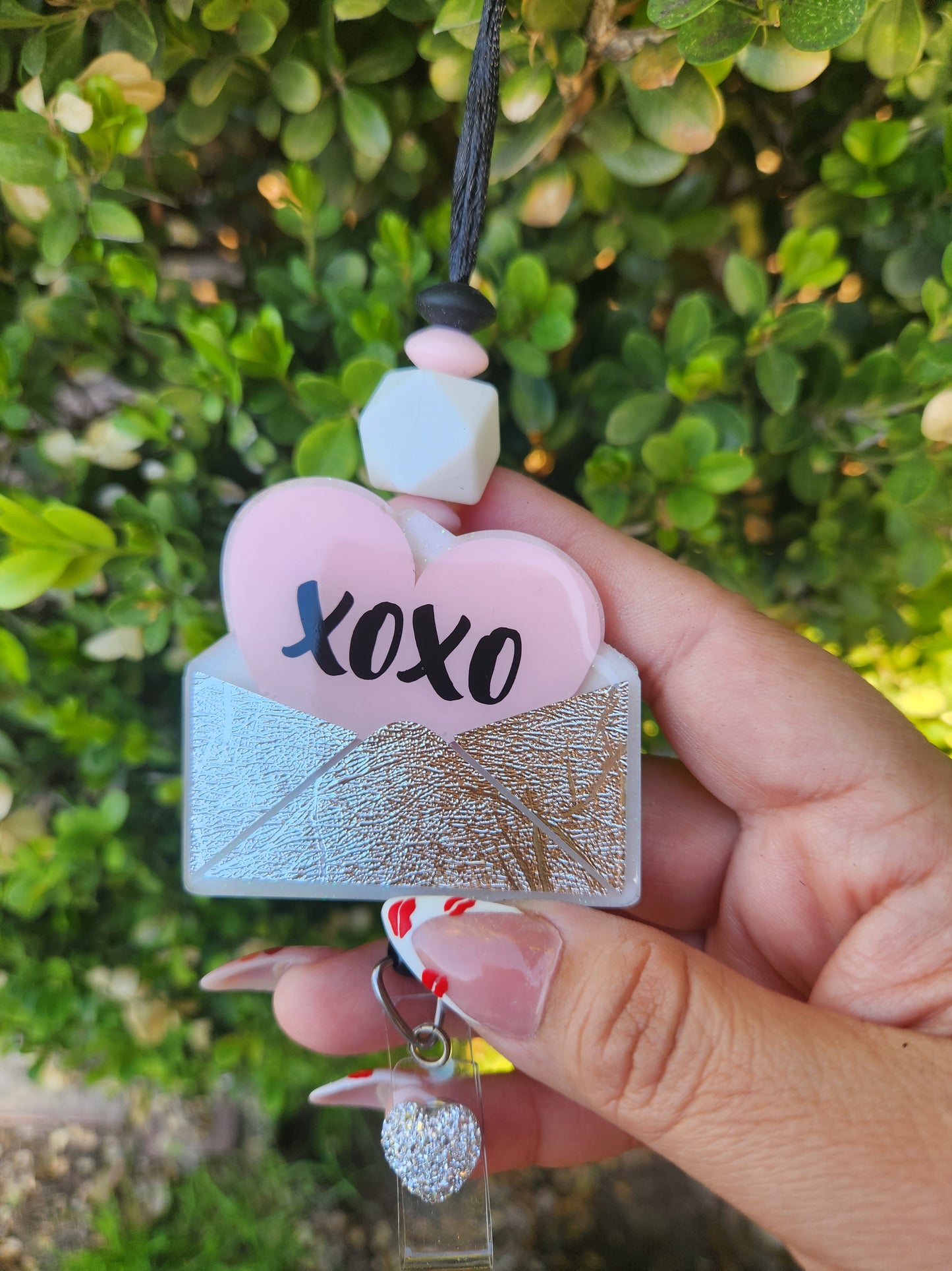 XoXo Heart Envelope Badge Reel