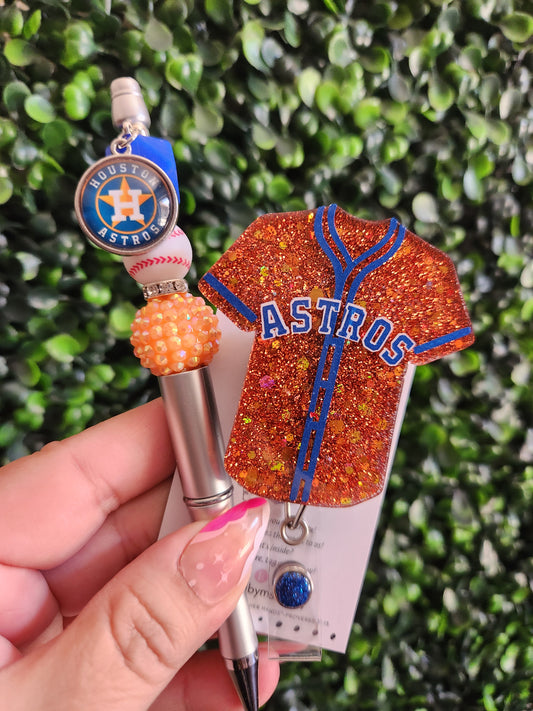 Baseball Themed Beaded Pen