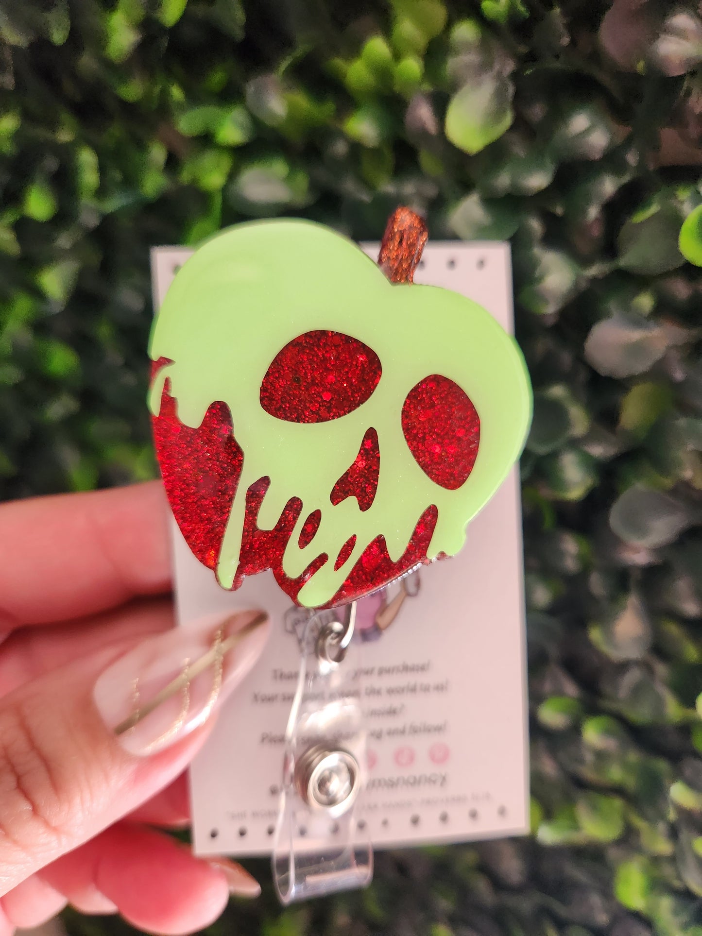 Poision Queen Glow In the Dark Badge Reel