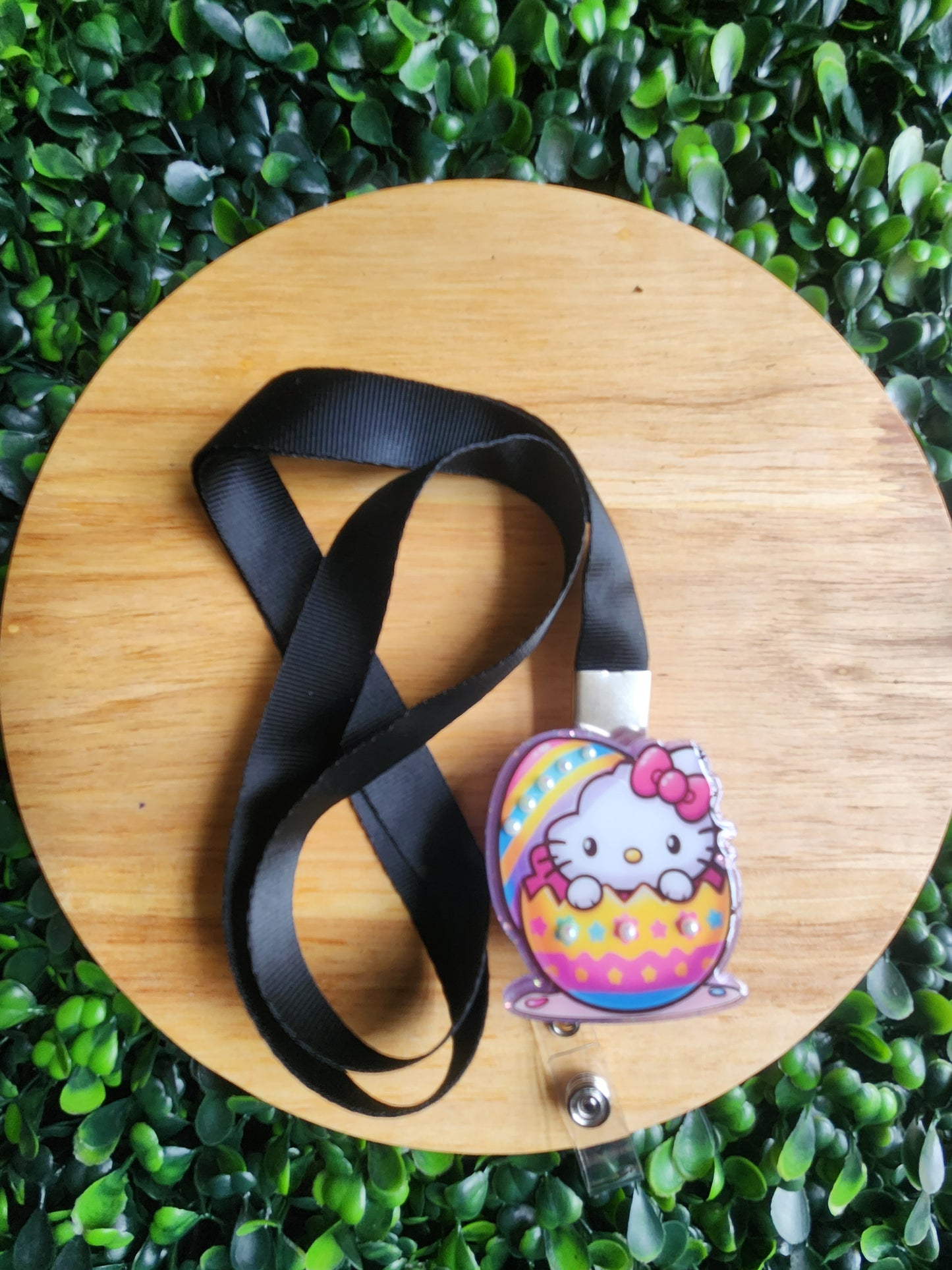 Easter Egg Kitty Badge Reel