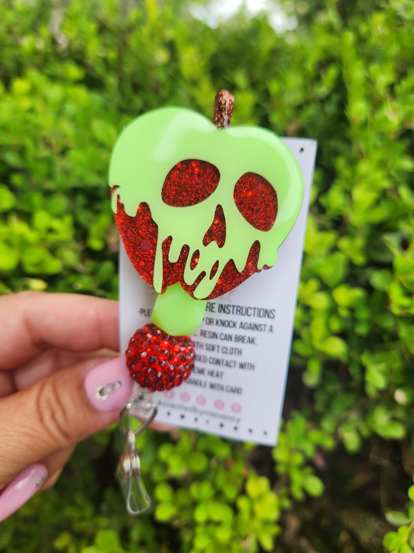 Poision Queen Glow In the Dark Badge Reel