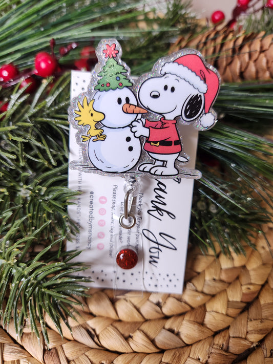 Santa Snoopy Badge Reel