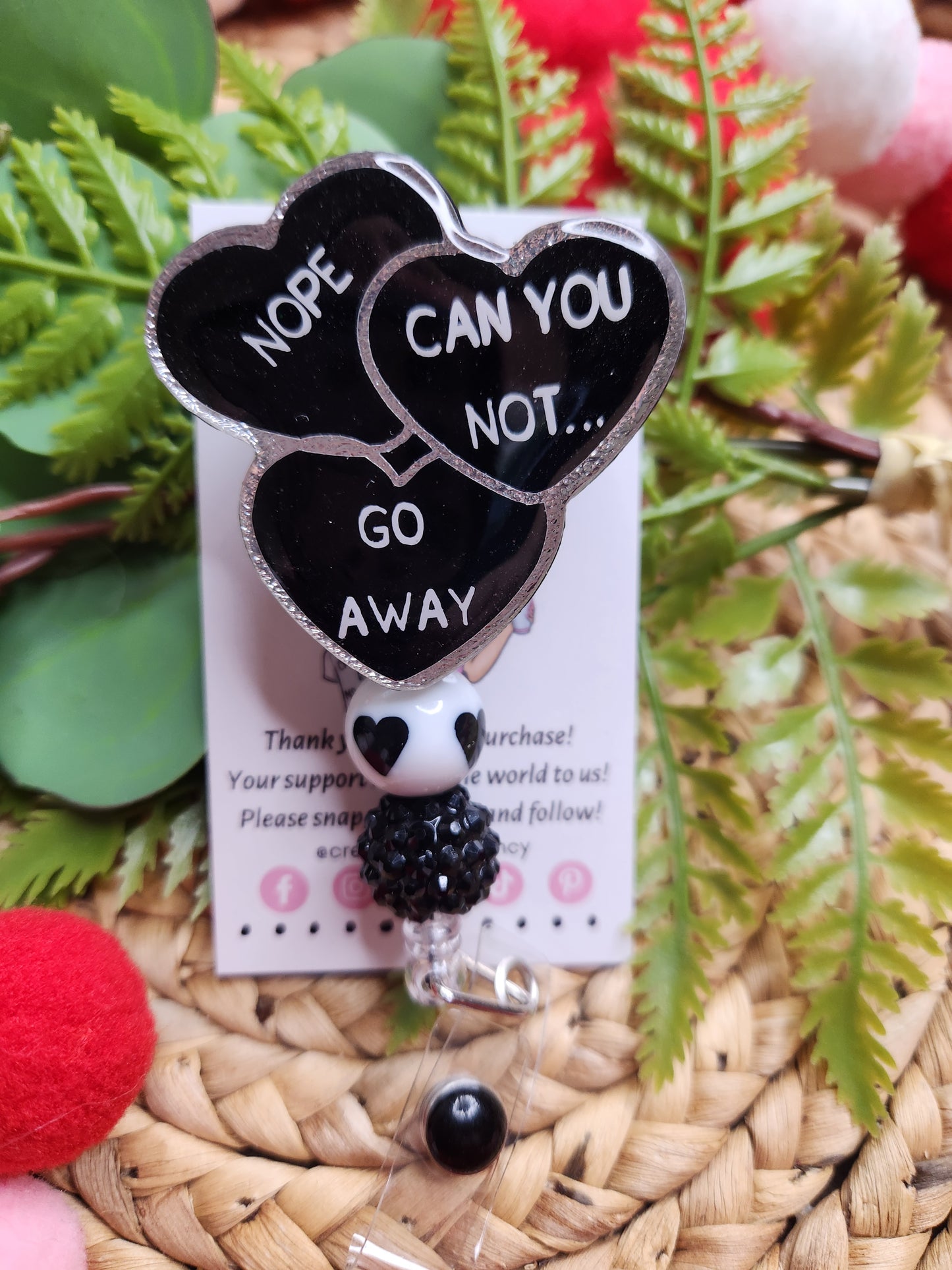 Anti Valentine Conversation Hearts Badge Reel