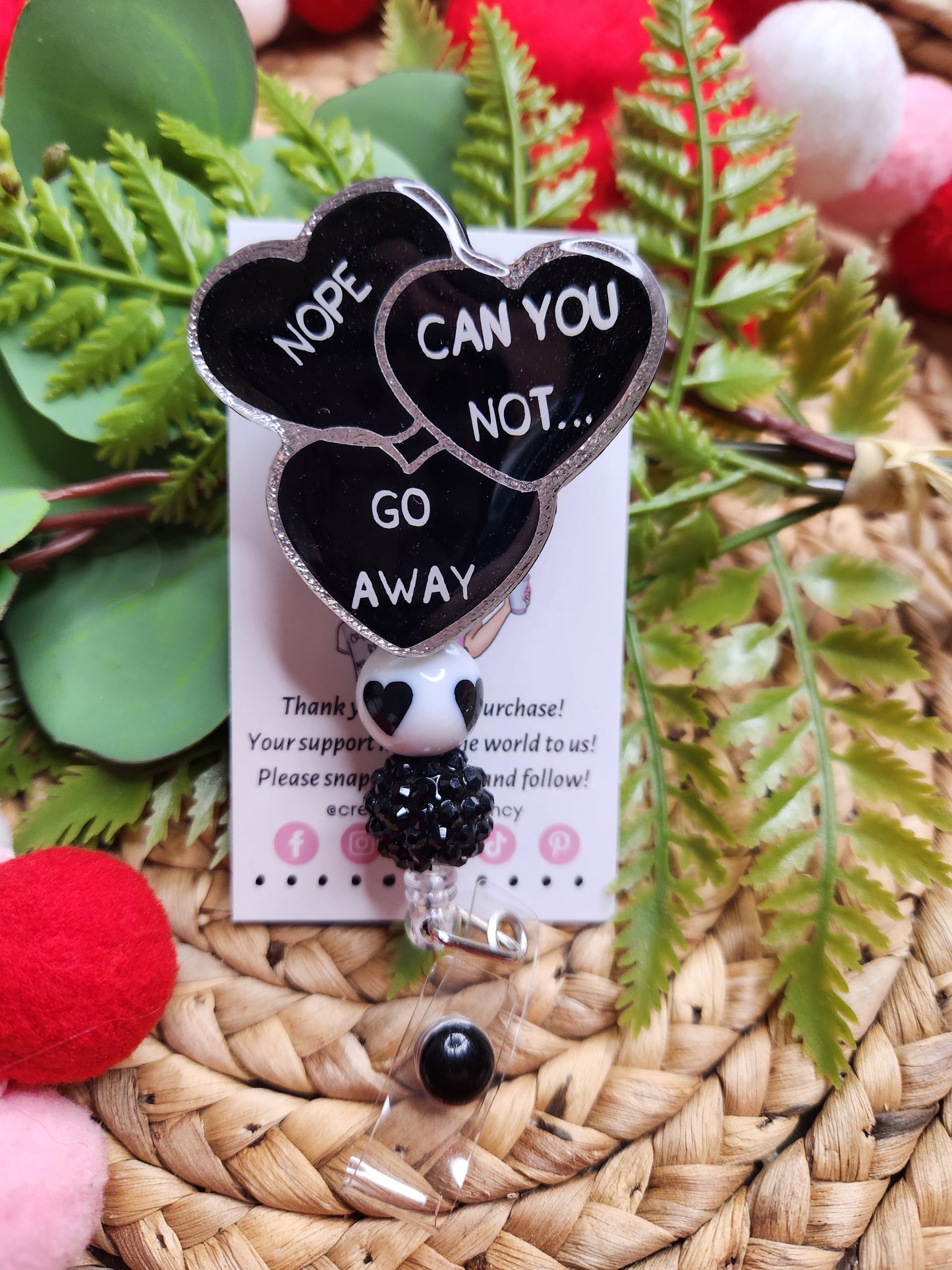 Anti Valentine Conversation Hearts Badge Reel