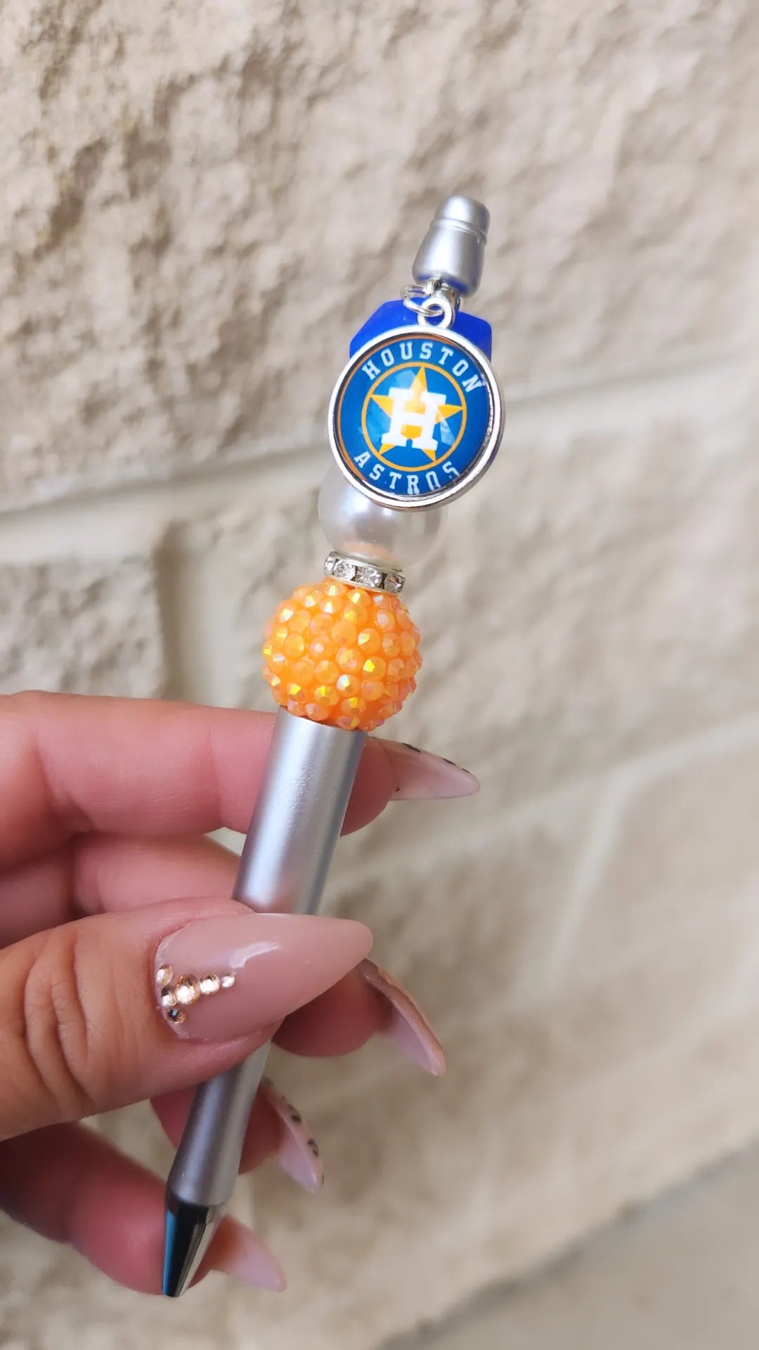 Baseball Themed Beaded Pen