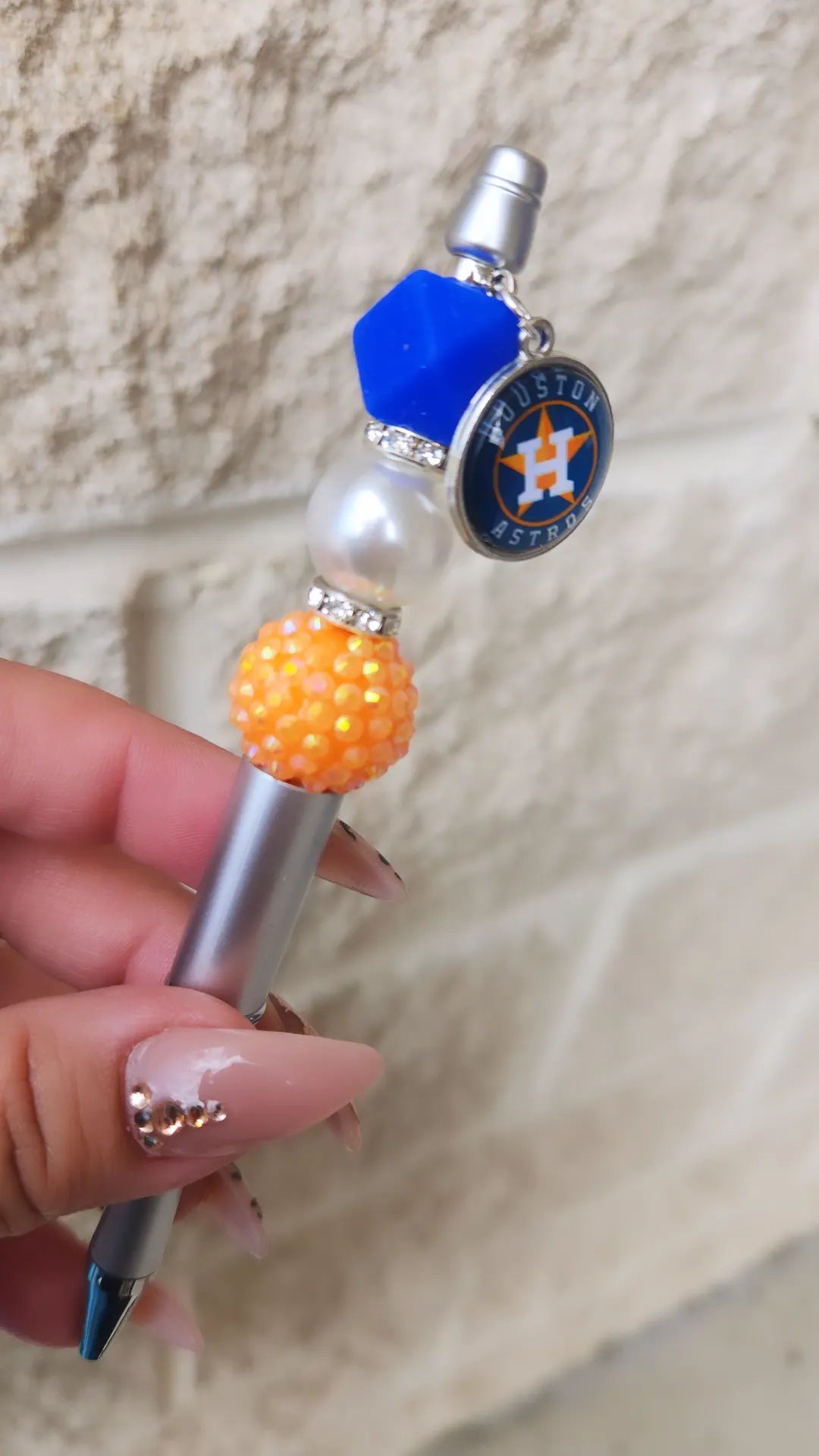 Baseball Themed Beaded Pen