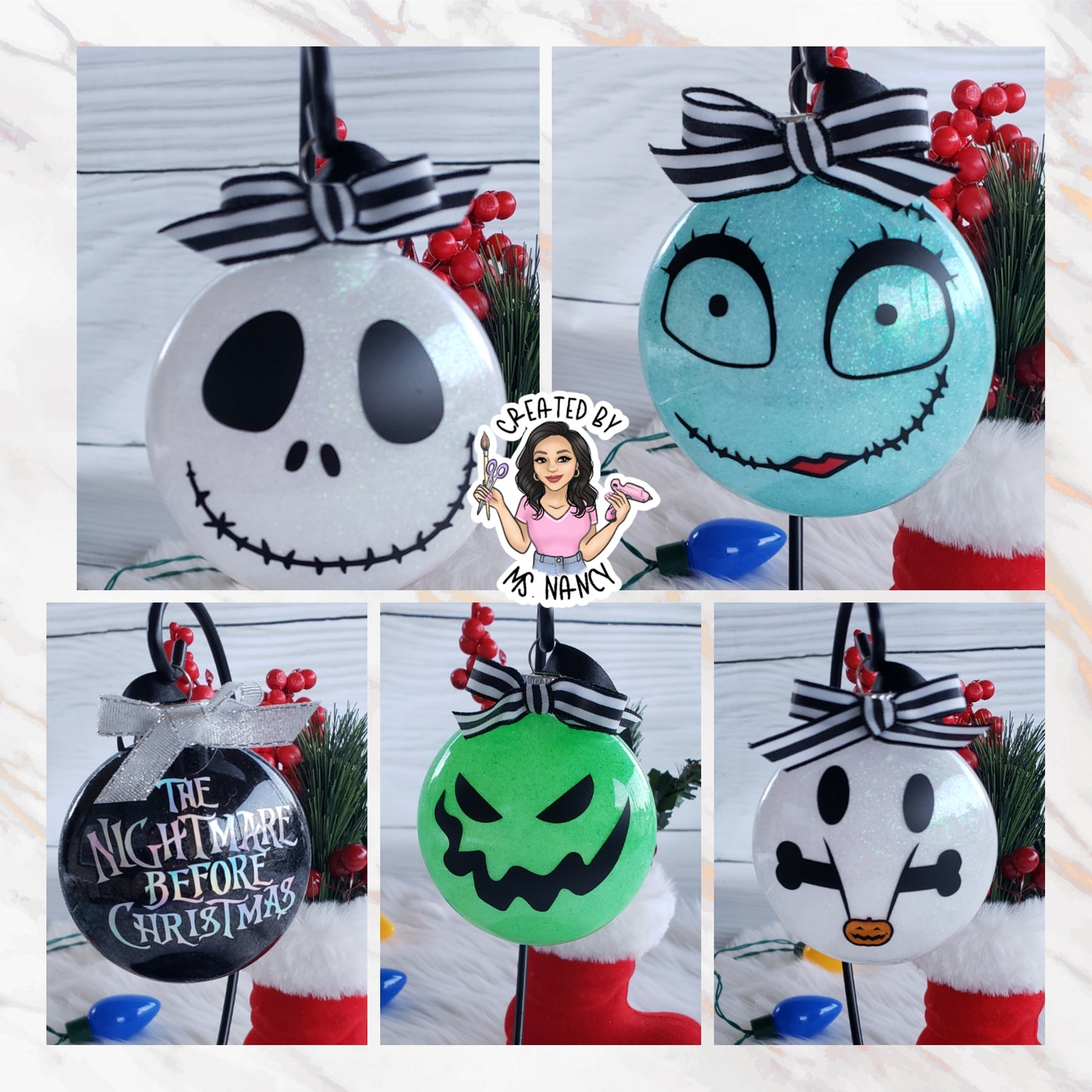 Nightmare Themed Ornaments