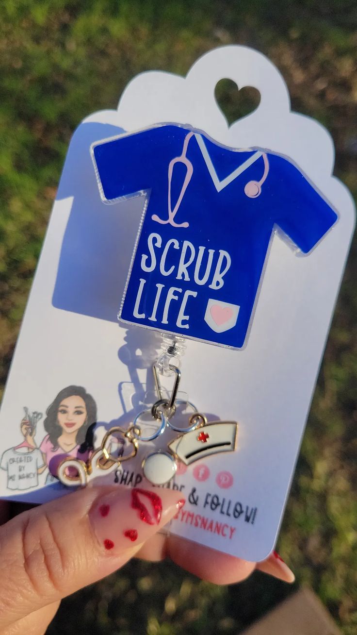 Scrub Life Nurse Badge Reel