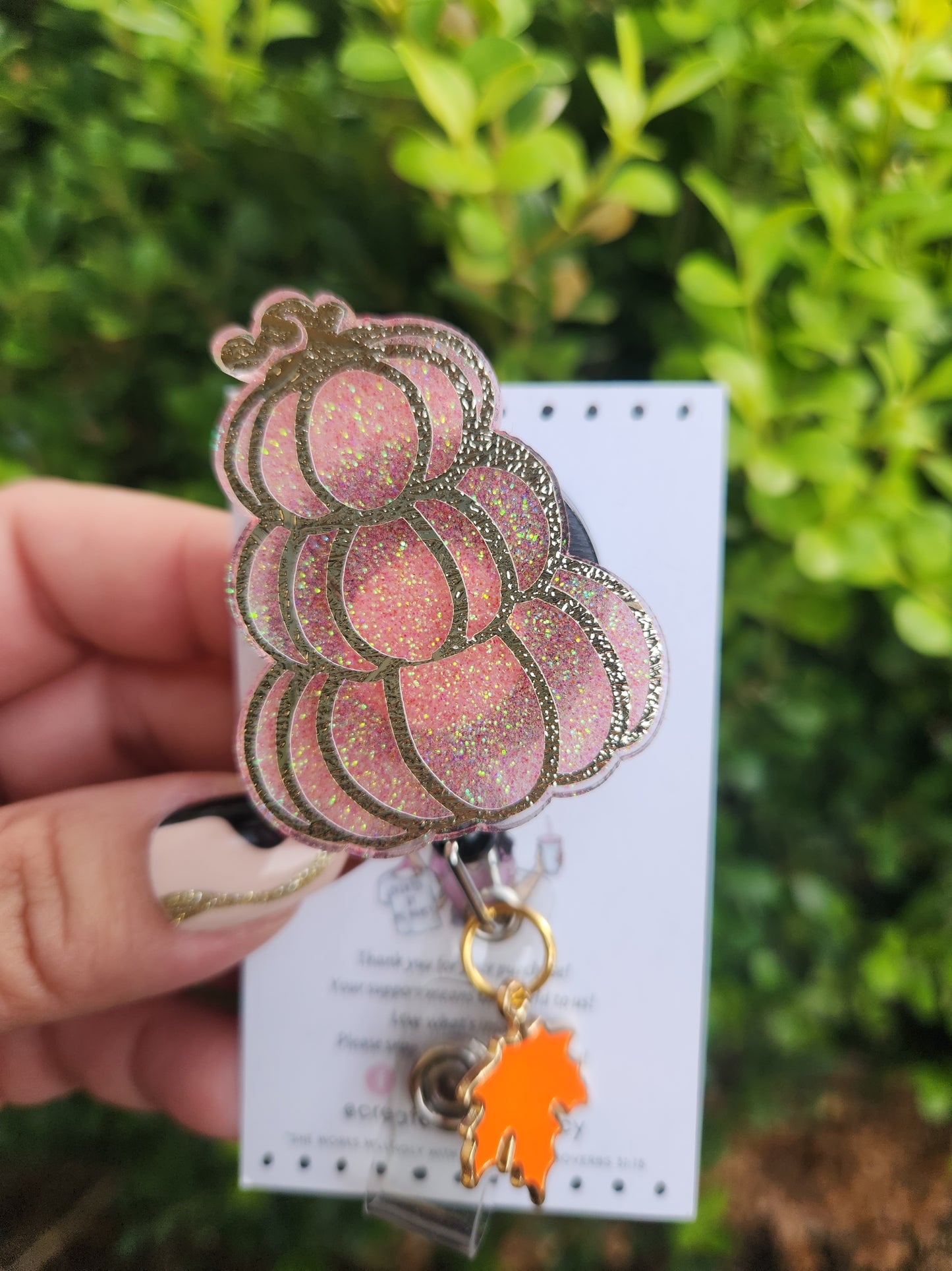 Stacked Pumpkins Badge Reel