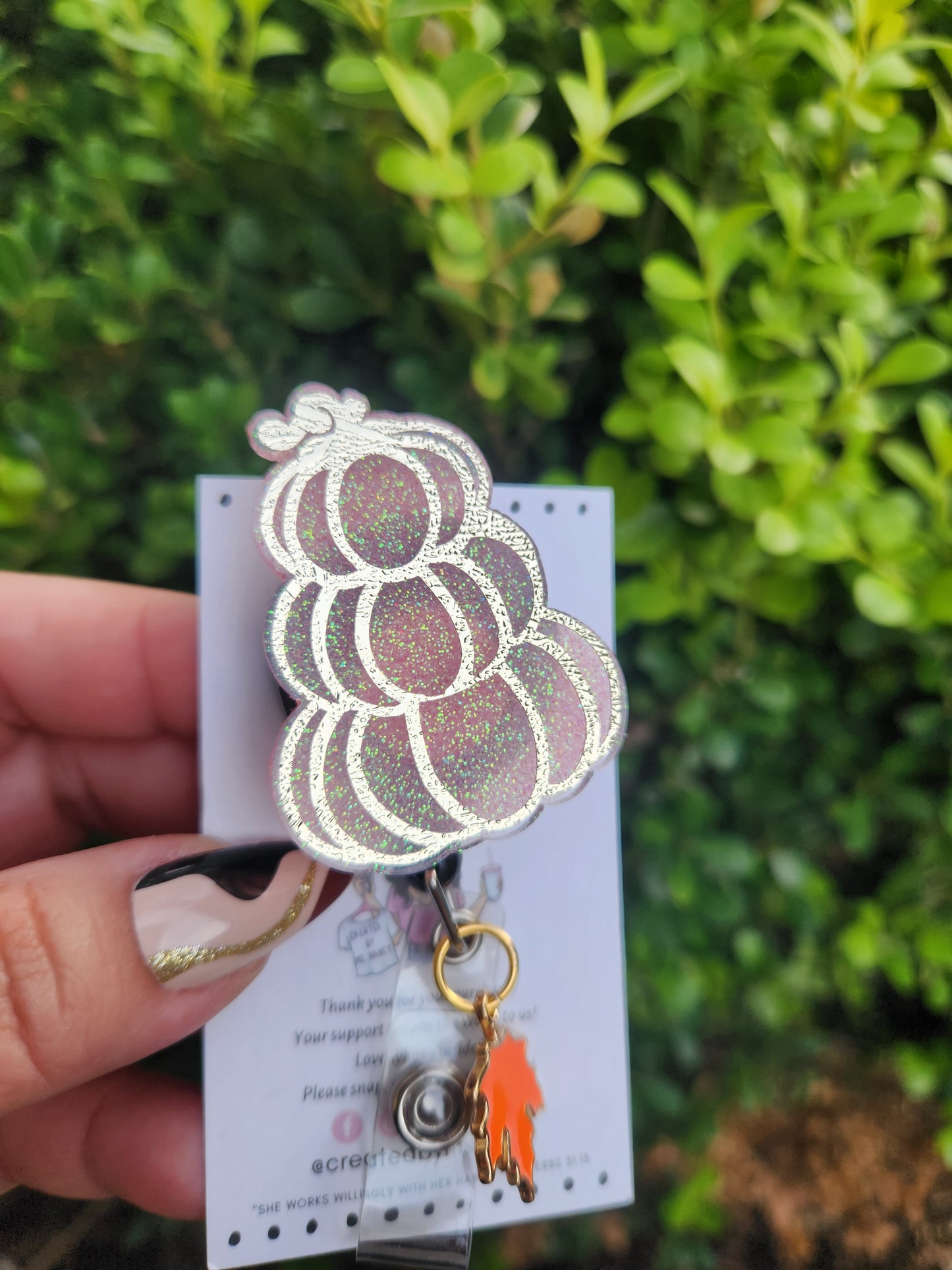 Stacked Pumpkins Badge Reel